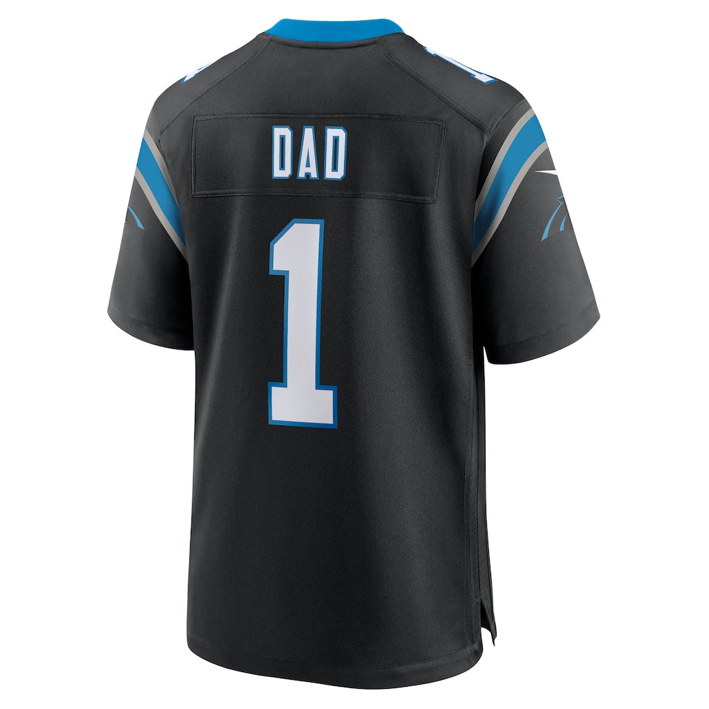 Tlead C.Panthers #1 Dad Black Game Jersey
