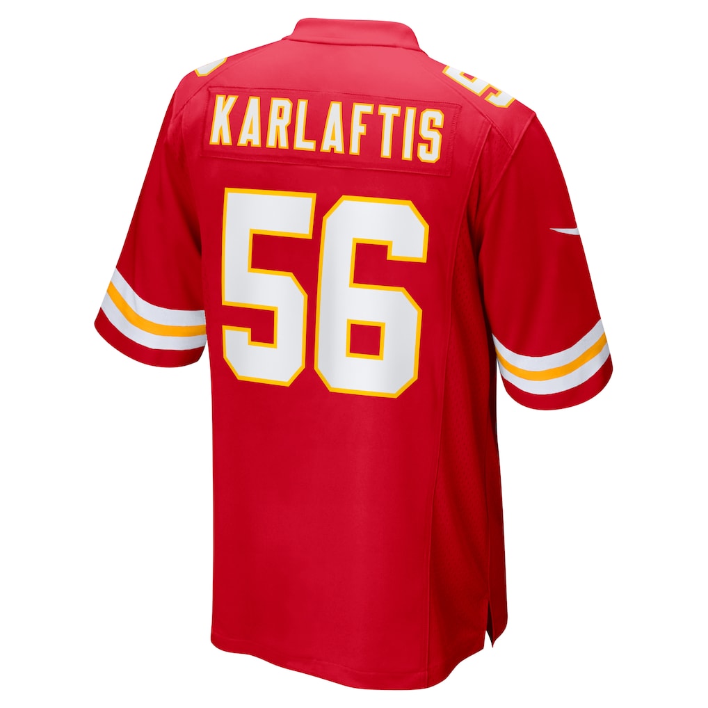 Tlead KC.Chiefs #56 George Karlaftis Red Player Game Jersey