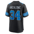 Tlead D.Lions #34 Alex Anzalone Black 2nd Alternate Game Jersey