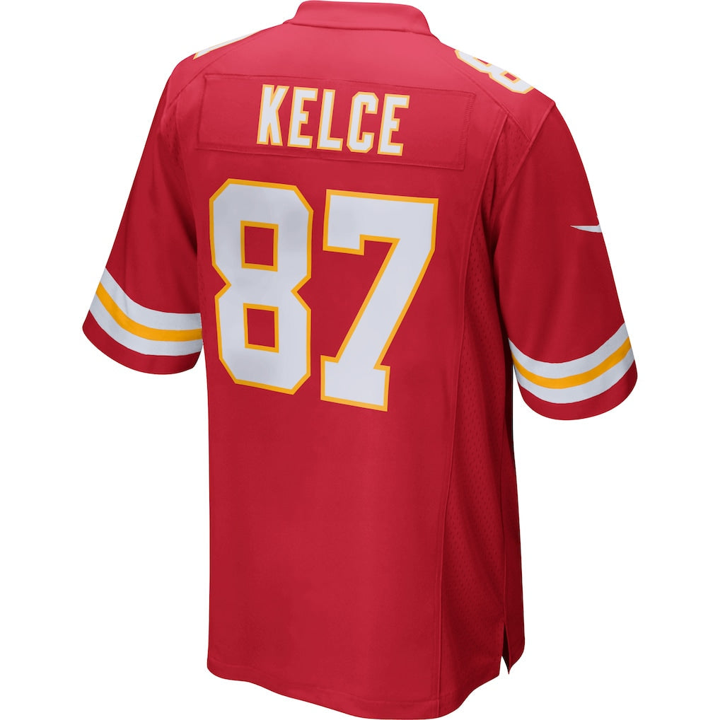 Tlead KC.Chiefs #87 Travis Kelce Red Game Jersey