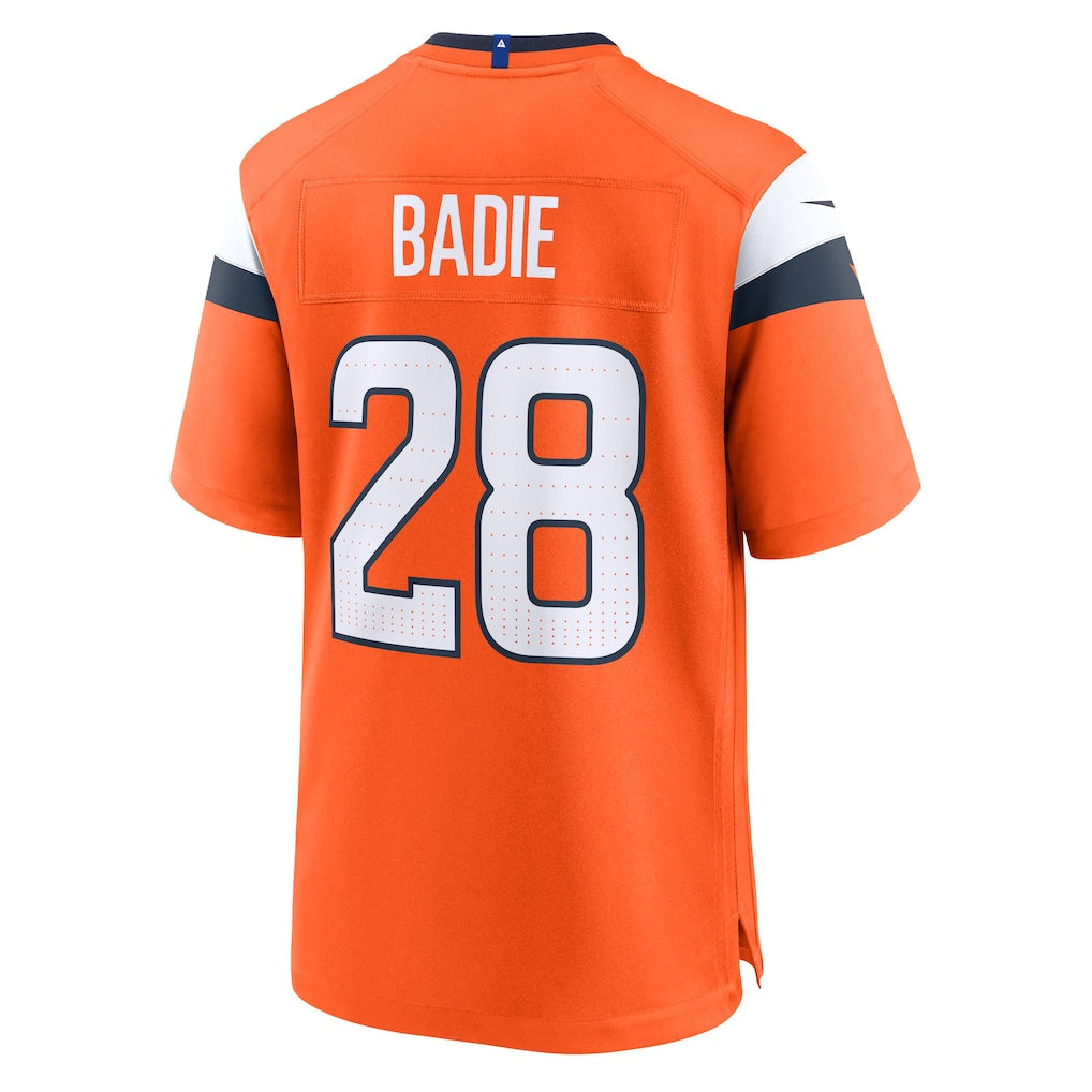 Tlead D.Broncos #28 Tyler Badie Orange Team Game Jersey
