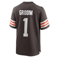 Tlead C.Browns #1 Groom Brown Game Jersey
