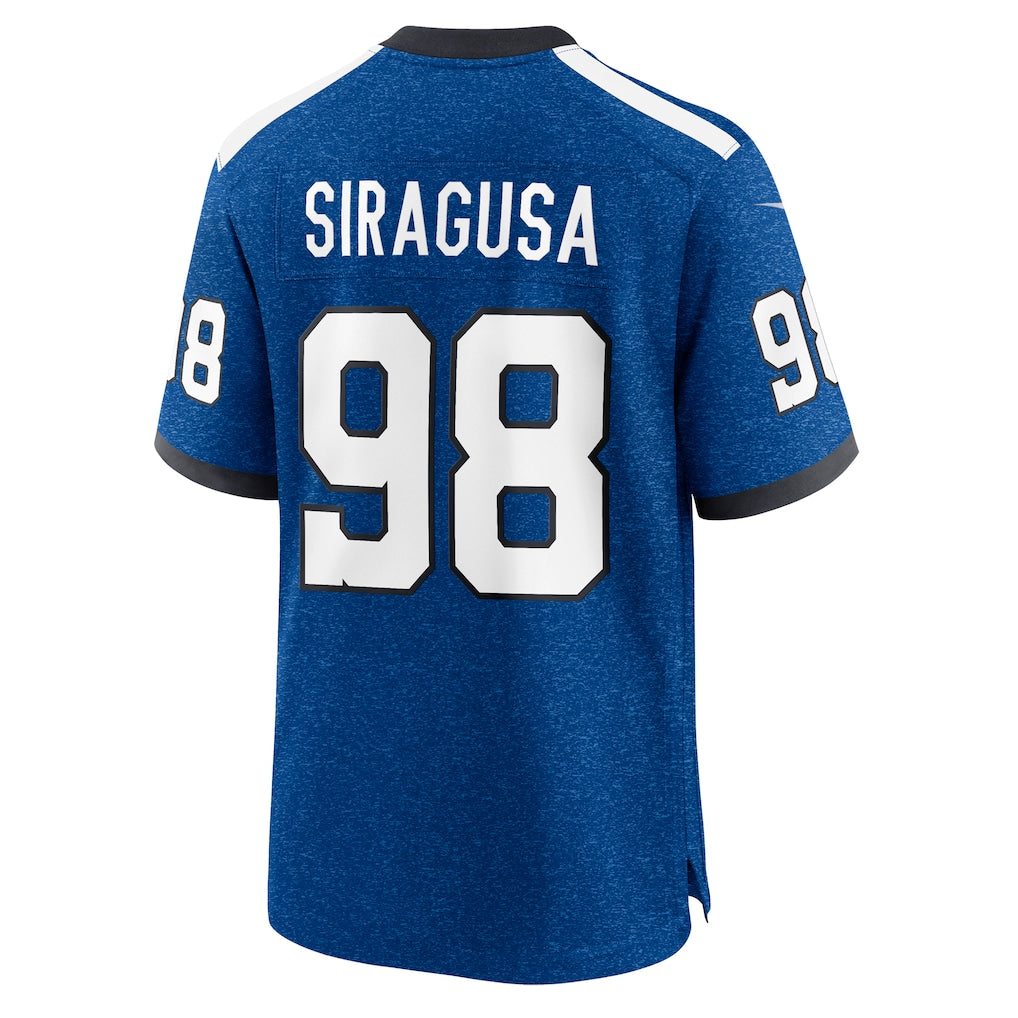 Tlead IN.Colts #98 Tony Siragusa Blue Retired Player Alternate Game Jersey