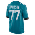 Tlead J.Jaguars #77 Anton Harrison Teal Game Jersey