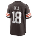 Tlead C.Browns #18 David Bell Brown Game Jersey