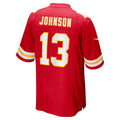 Tlead KC.Chiefs #13 Nazeeh Johnson Red Game Player Jersey