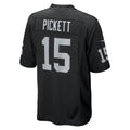 Tlead LV.Raiders #15 Kenny Pickett Black Team Game Jersey