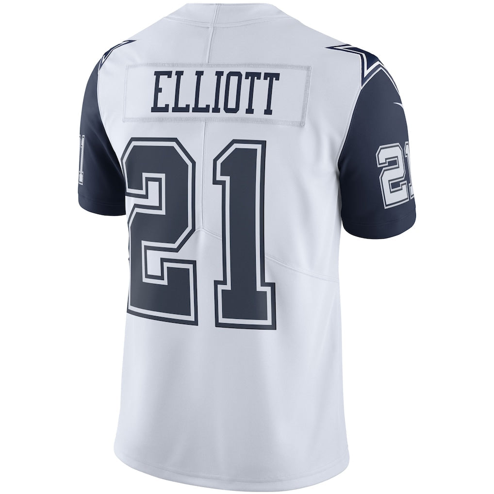 Tlead D.Cowboys #21 Ezekiel Elliott White Vapor Limited Player Jersey