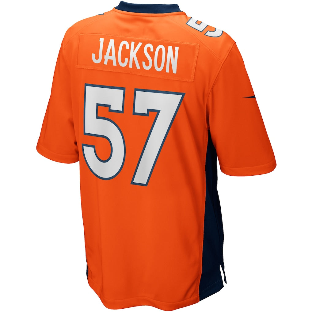 Tlead D.Broncos #57 Tom Jackson Orange Game Retired Player Jersey