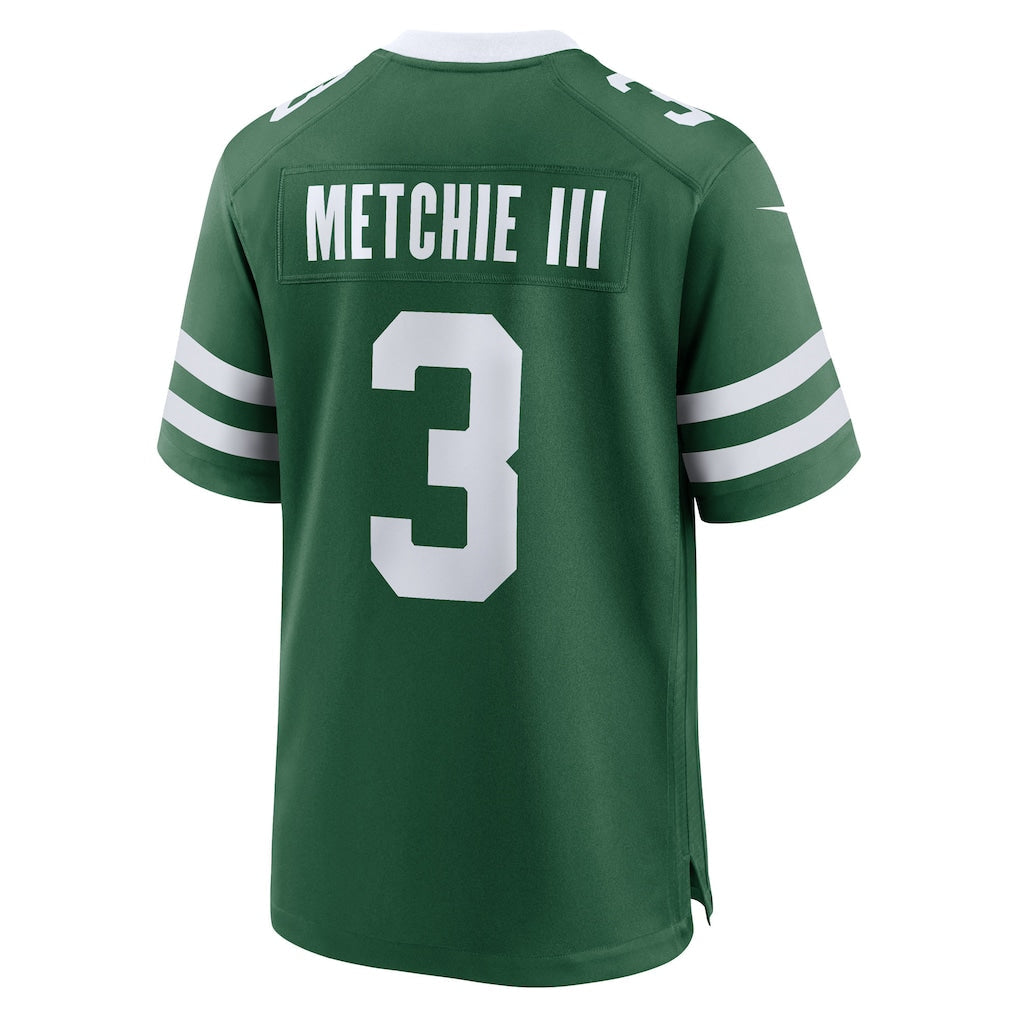 Tlead NY.Jets #3 John Metchie III Legacy Green Team Game Jersey
