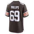 Tlead C.Browns #69 Tyre Phillips Brown Team Game Jersey