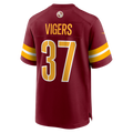 Tlead W.Commanders #37 Car'lin Vigers Burgundy Team Game Jersey