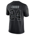 Tlead C.Browns #24 Nick Chubb Black RFLCTV Limited Jersey