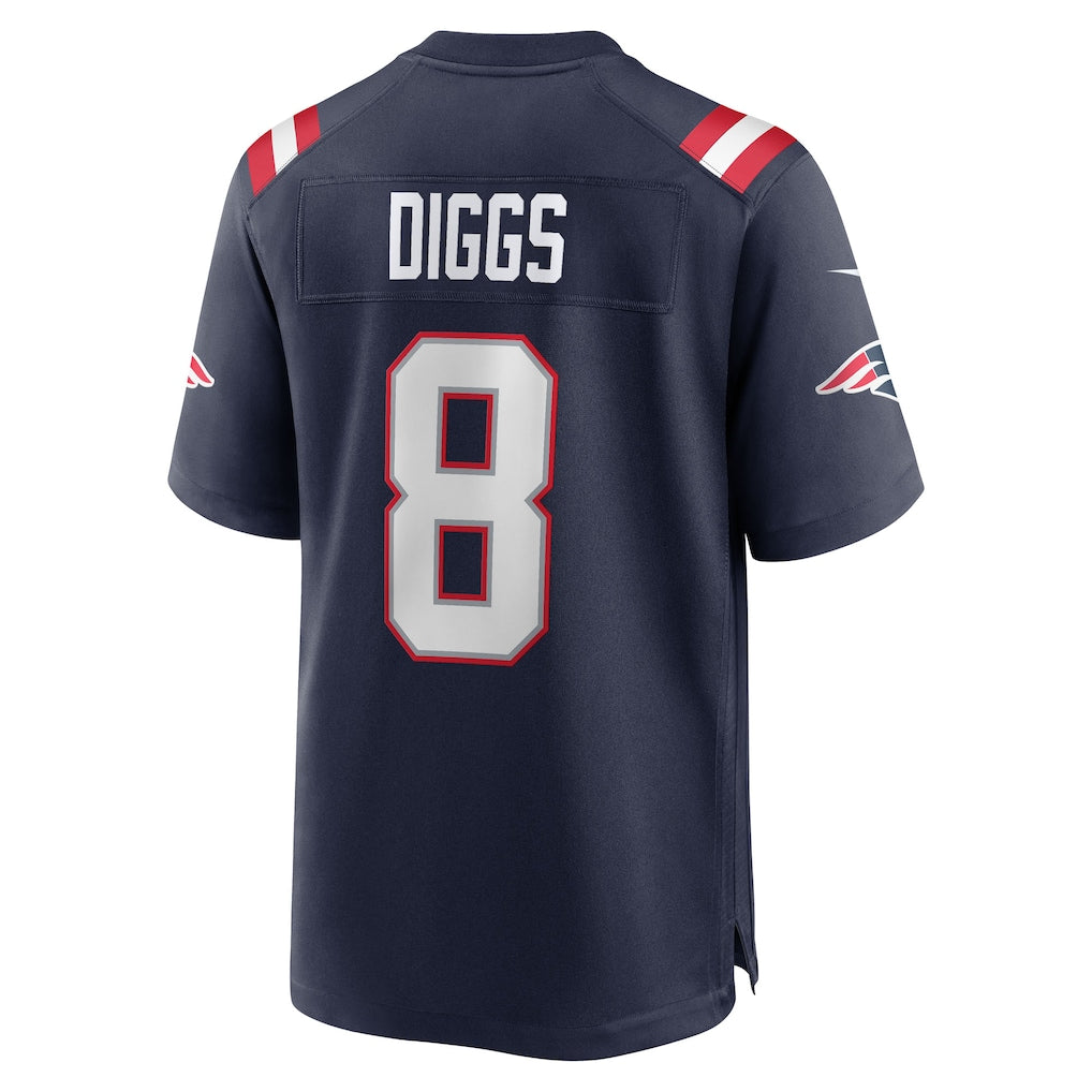 Tlead NE.Patriots #8 Patriots Stefon Diggs Navy Game Jersey