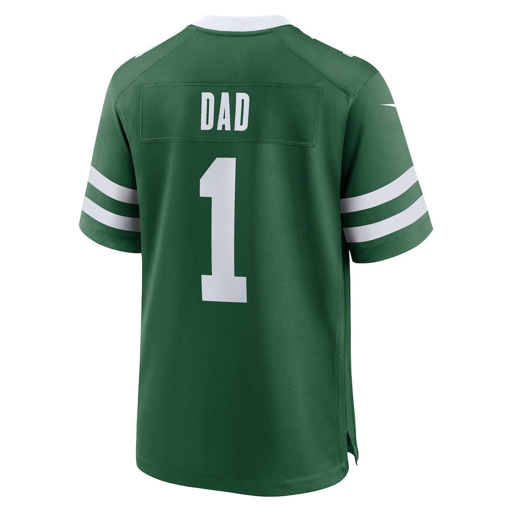 Tlead NY.Jets #1 Dad Legacy Green Game Jersey