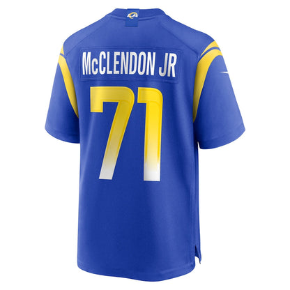 Tlead LA.Rams #71 Warren McClendon Jr. Royal Team Game Jersey