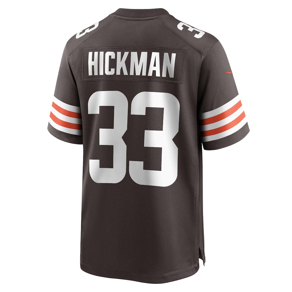 Tlead C.Browns #33 Ronnie Hickman Brown Team Game Jersey