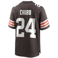 Tlead C.Browns #24 Nick Chubb Brown Player Game Jersey