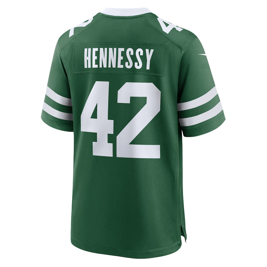 Tlead NY.Jets #42 Thomas Hennessy Legacy Green Team Game Jersey
