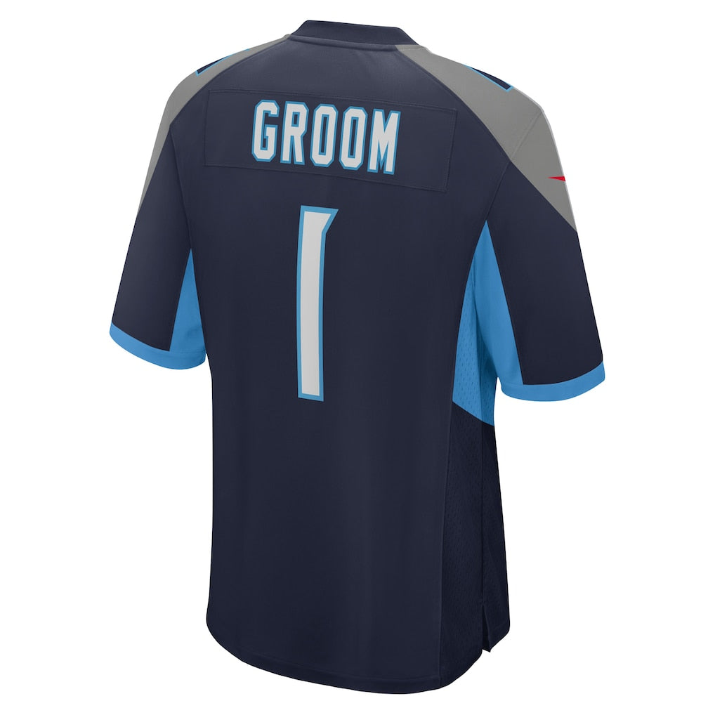 Tlead T.Titans #1 Groom Navy Game Jersey