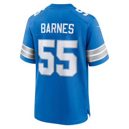 Tlead D.Lions #55 Derrick Barnes Blue Team Game Jersey