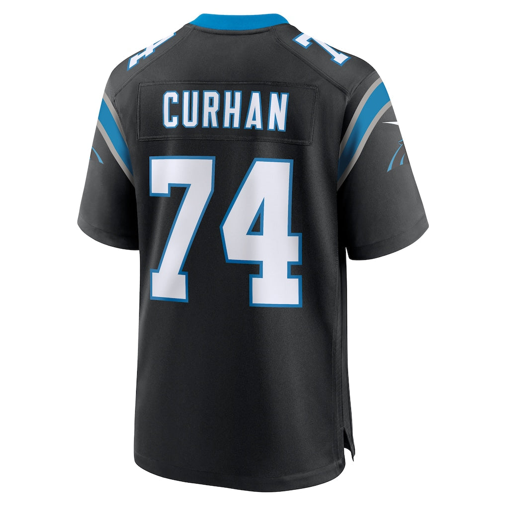Tlead C.Panthers #74 Jake Curhan Black Team Game Jersey