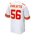 Tlead KC.Chiefs #56 George Karlaftis White Away Game Player Jersey