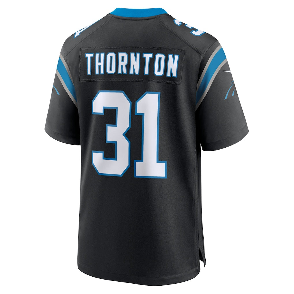 Tlead C.Panthers #31 Corey Thornton Black Team Game Jersey