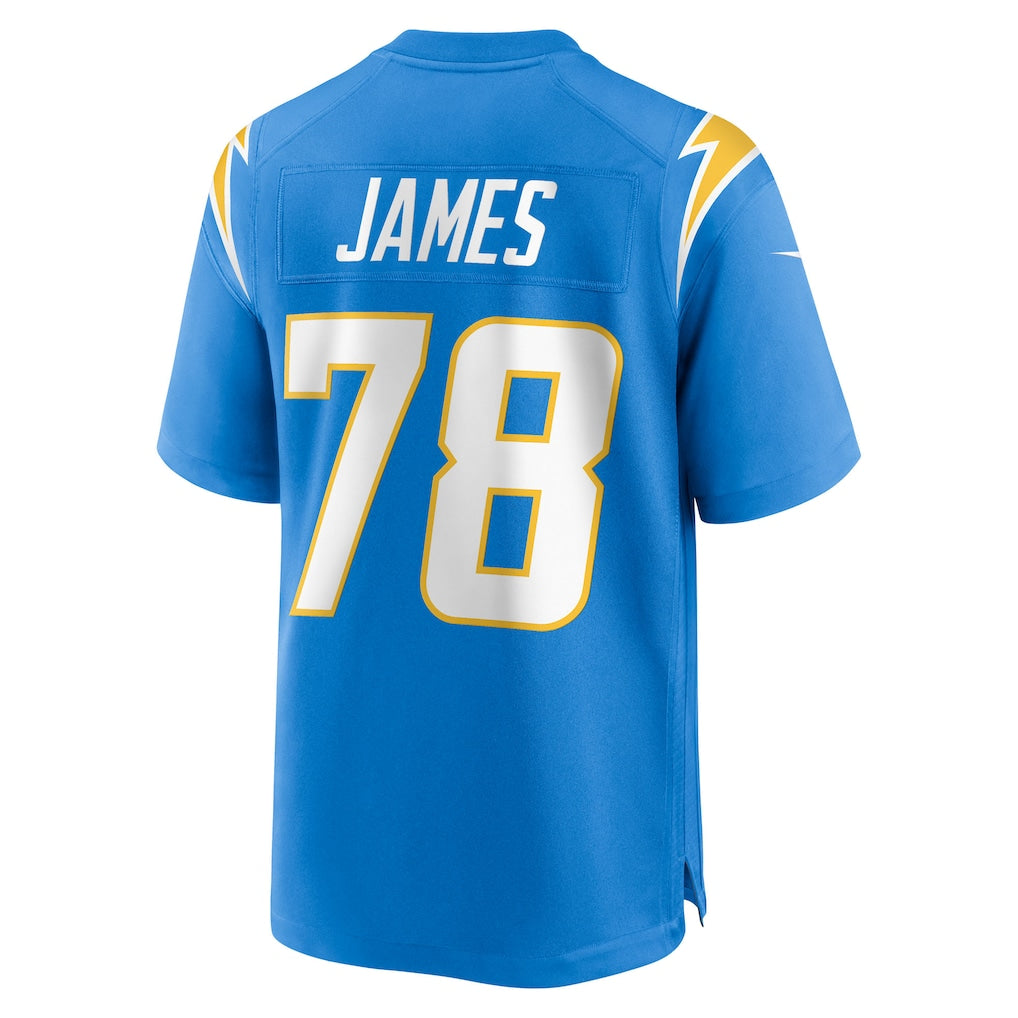 Tlead LA.Chargers #78 Andre James Powder Blue Team Game Jersey