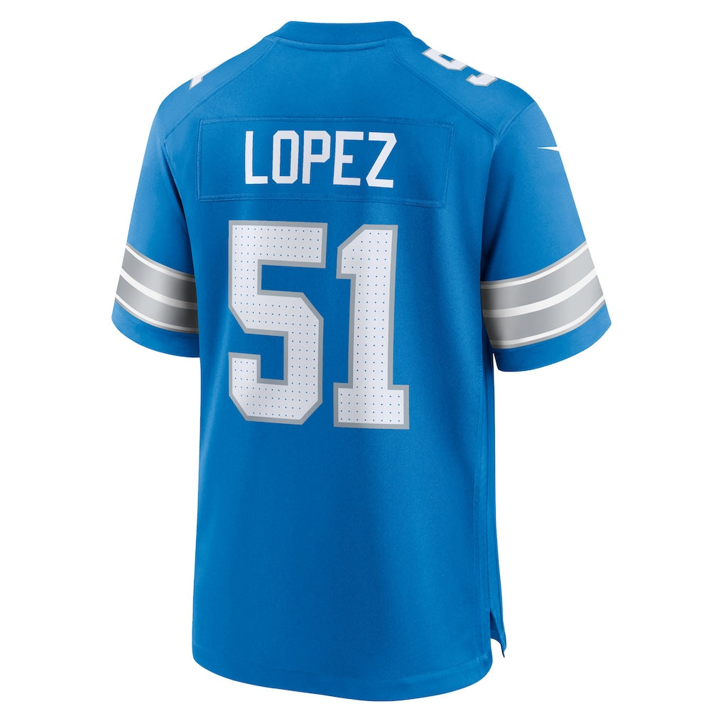 Tlead D.Lions #51 Roy Lopez Blue Team Game Jersey