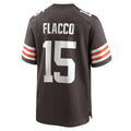 Tlead C.Browns #15 Joe Flacco Brown Team Game Jersey