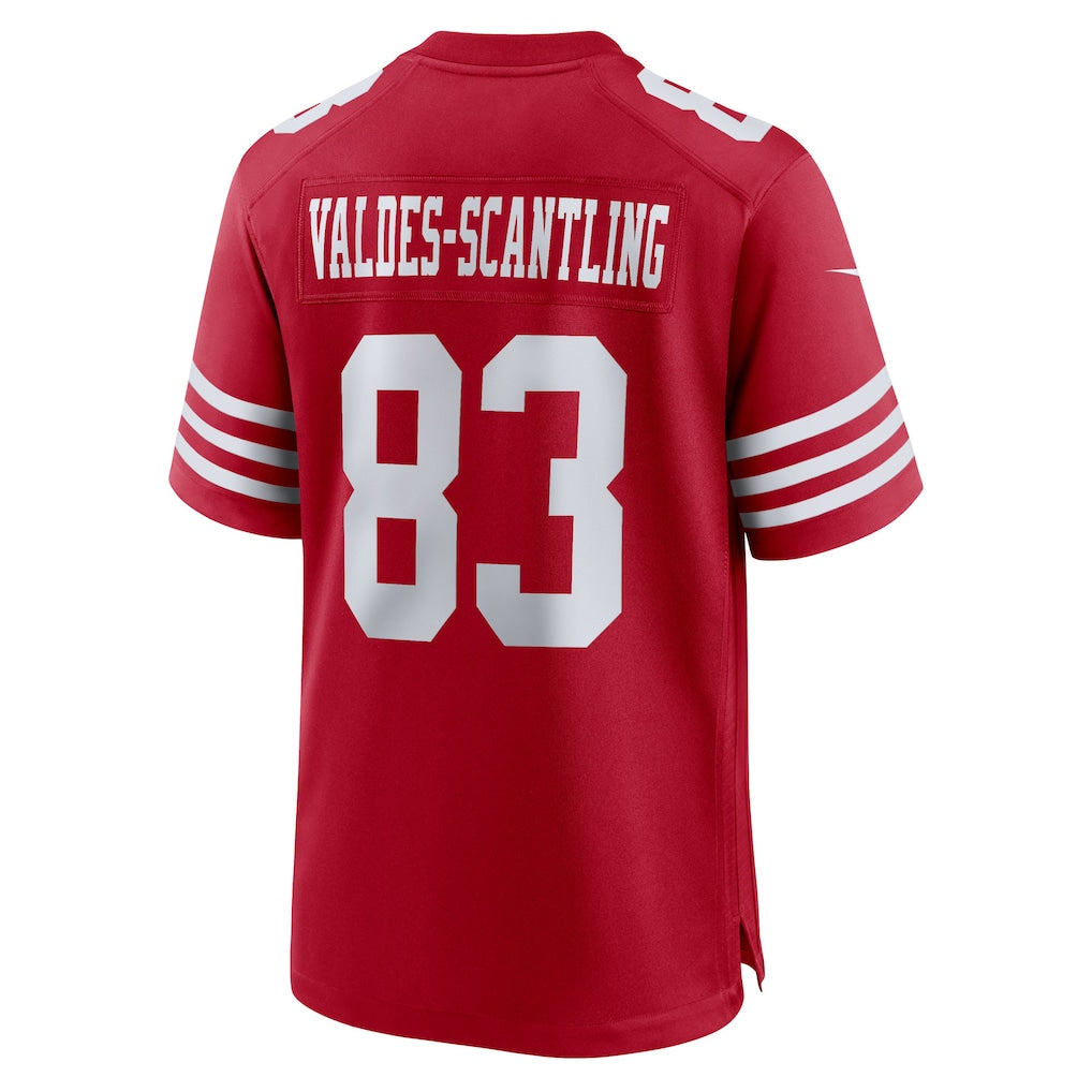 Tlead SF.49ers #83 Marquez Valdes-Scantling Scarlet Team Game Jersey