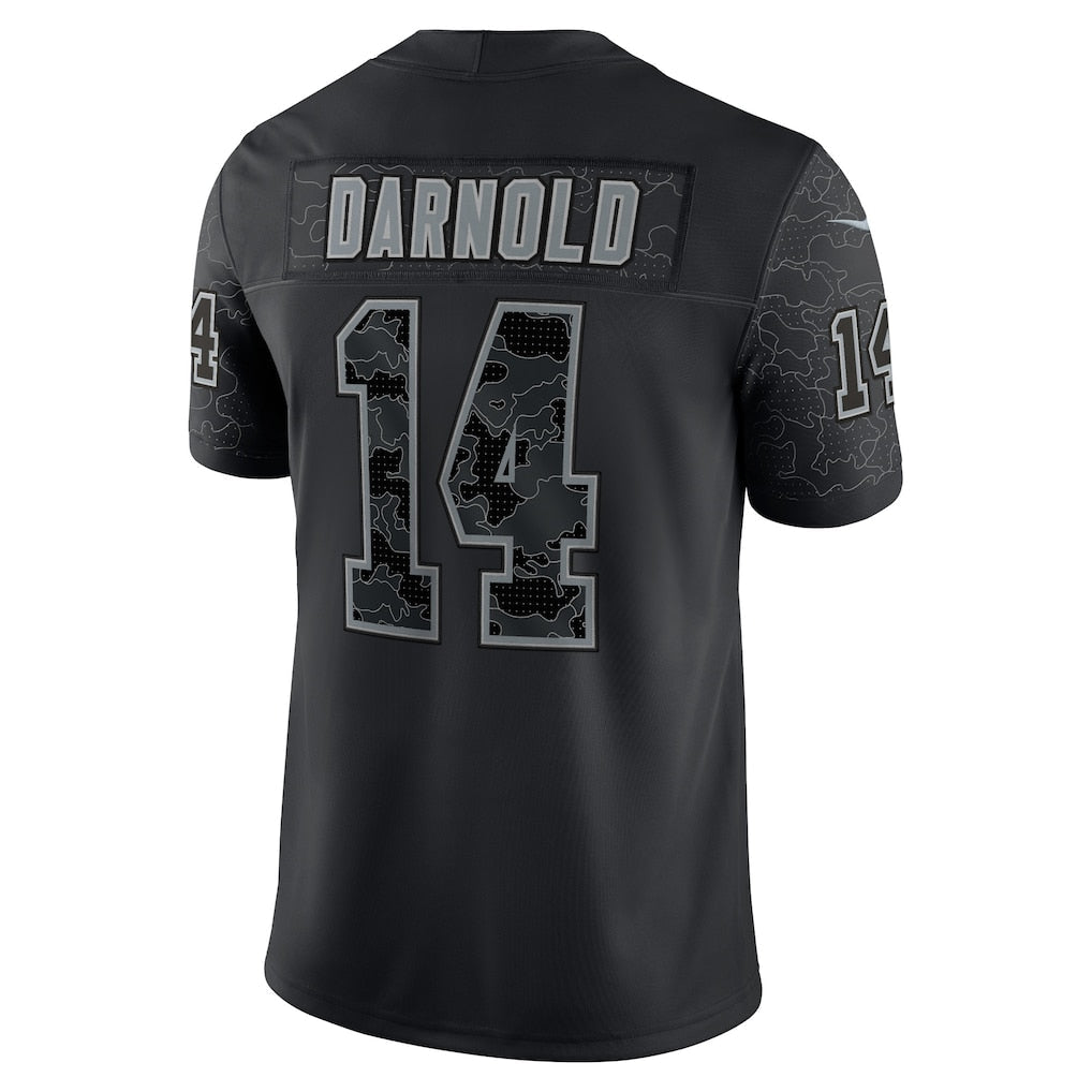 Tlead C.Panthers #14 Sam Darnold Black RFLCTV Limited Jersey