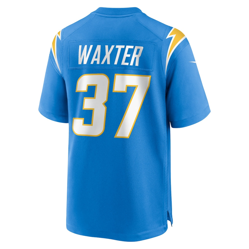 Tlead LA.Chargers #37 Isas Waxter Powder Blue Team Game Jersey