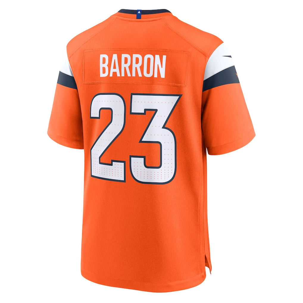 Tlead D.Broncos #23 Jahdae Barron Orange Team Game Jersey