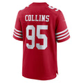 Tlead SF.49ers #95 Alfred Collins Scarlet Team Game Jersey
