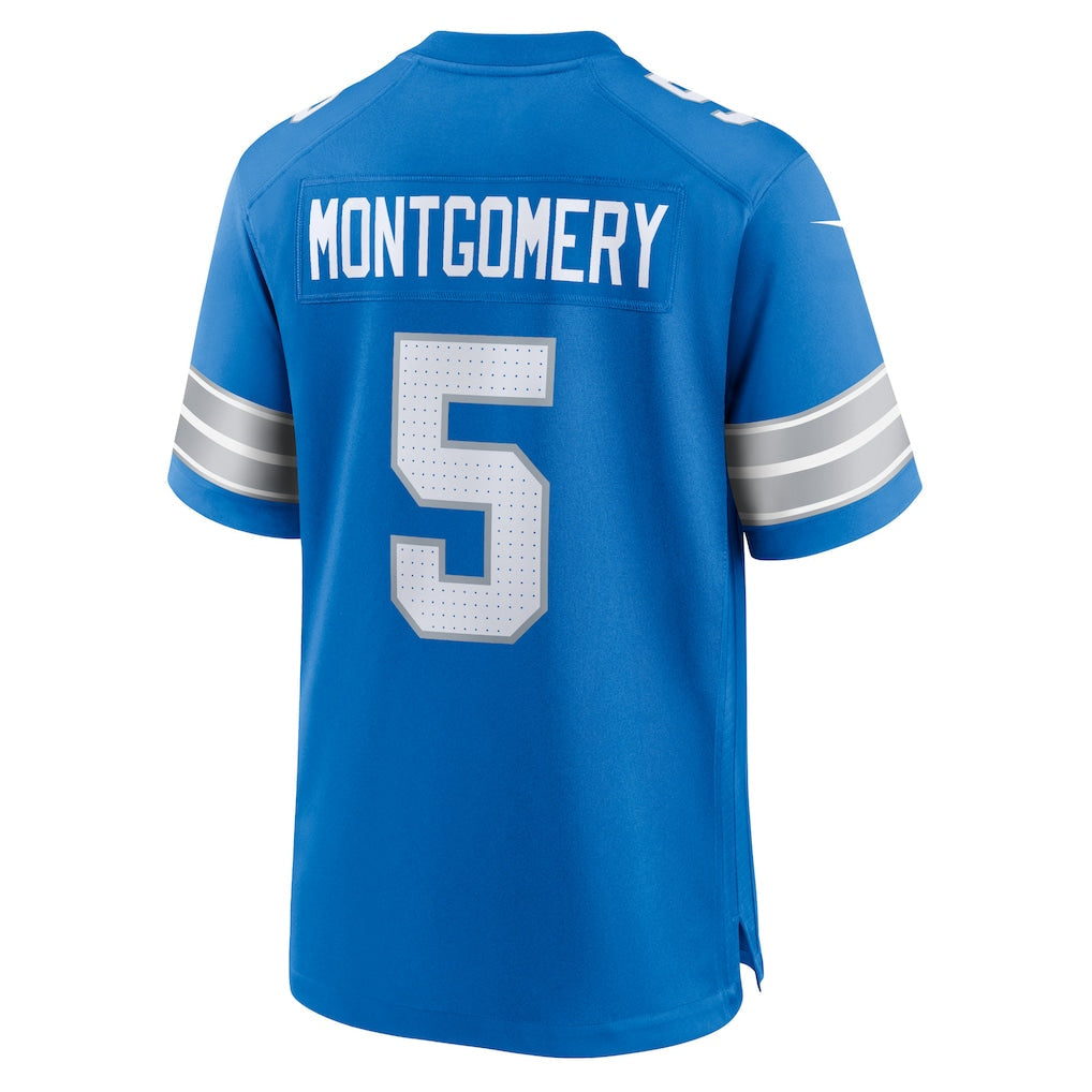 Tlead D.Lions #5 David Montgomery Blue Game Jersey