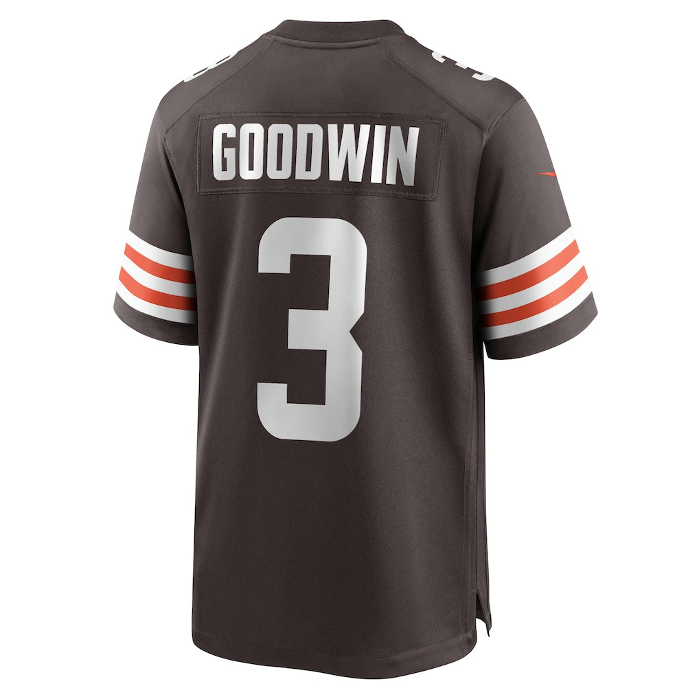 Tlead C.Browns #3 Marquise Goodwin Brown Team Game Jersey