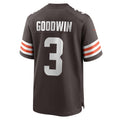 Tlead C.Browns #3 Marquise Goodwin Brown Team Game Jersey