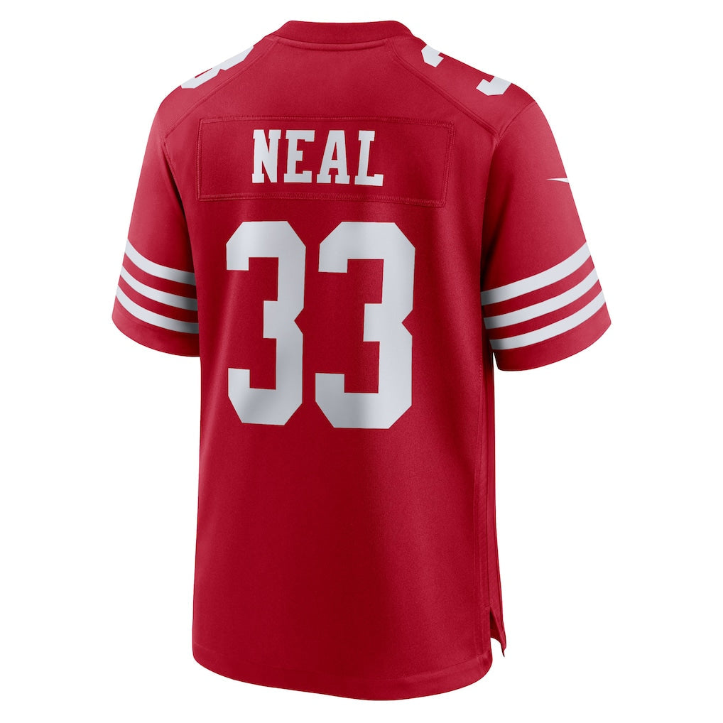 Tlead SF.49ers #33 Siran Neal Scarlet Team Game Jersey