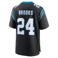 Tlead C.Panthers #24 Jonathon Brooks Black Game Jersey
