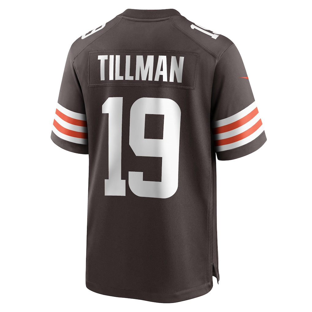 Tlead C.Browns #19 Cedric Tillman Brown Game Jersey