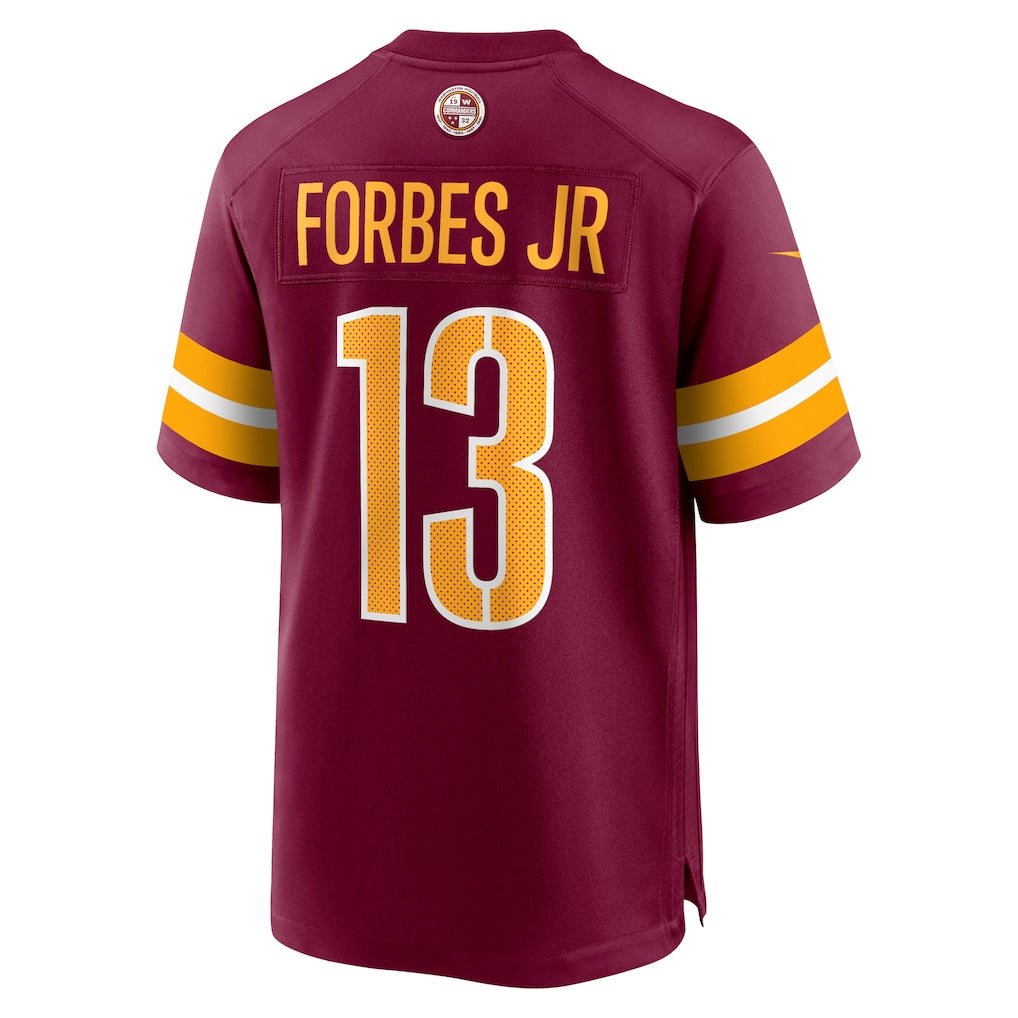 Tlead W.Commanders #13 Emmanuel Forbes Jr. Burgundy Game Jersey