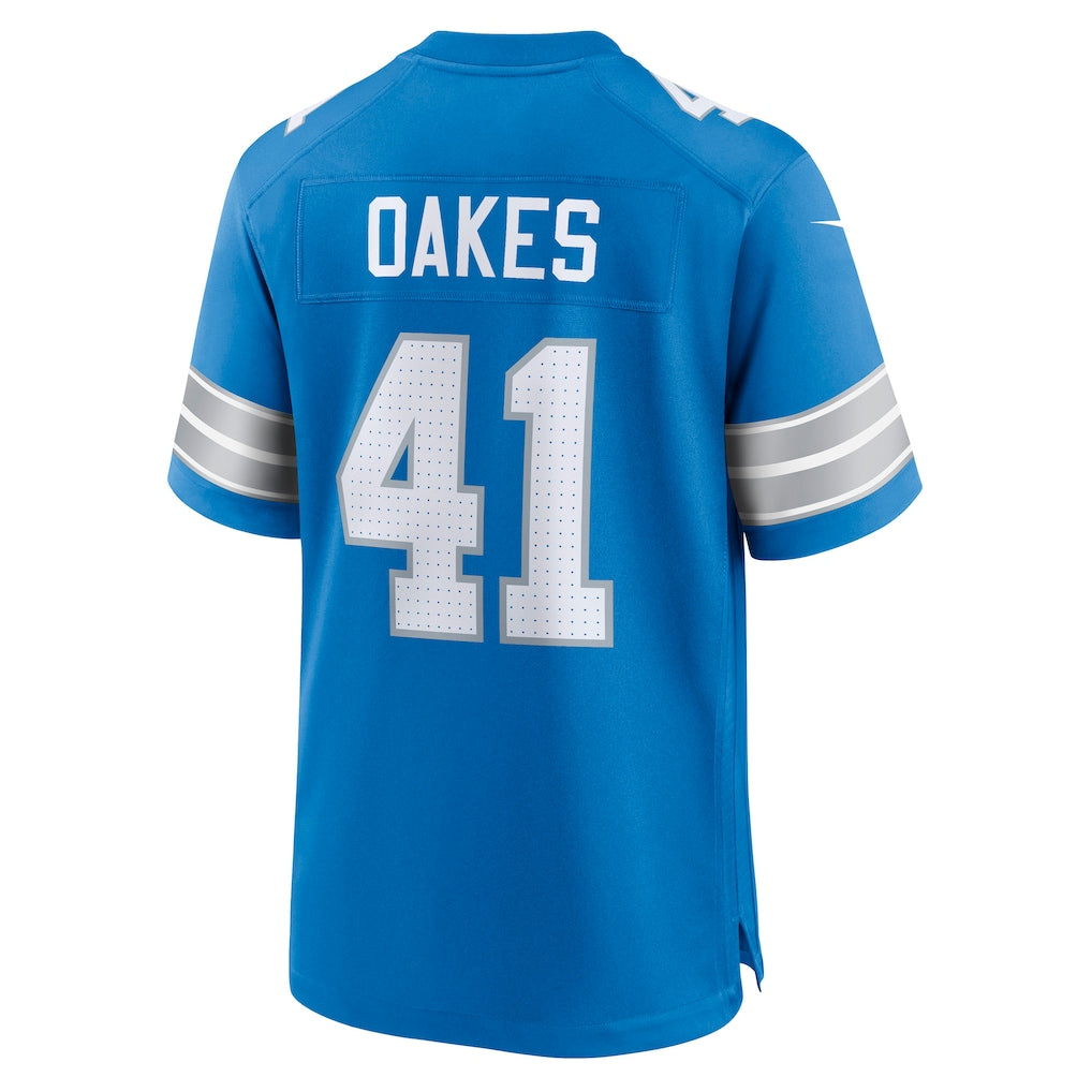 Tlead D.Lions #41 Gunnar Oakes Blue Team Game Jersey