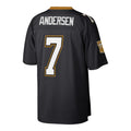 Tlead NO.Saints #7 Morten Andersen Mitchell & Ness Black Retired Player Legacy Replica Jersey