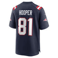 Tlead NE.Patriots #81 Austin Hooper Navy Game Jersey