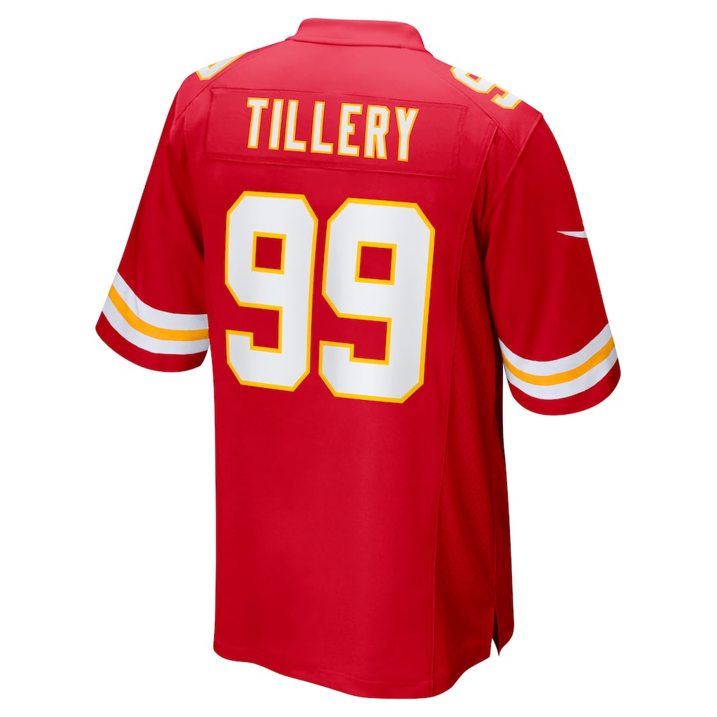 Tlead KC.Chiefs #99 Jerry Tillery Red Team Game Jersey