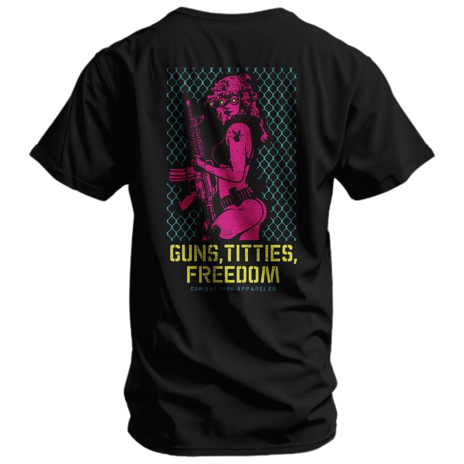 CustomNameinc cheap jerseys Ordering Guns, Titties, Freedom: Tactical Temptation Men's T-Shirt